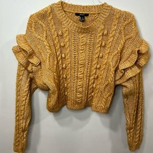 Forever 21 Gold wool crop top